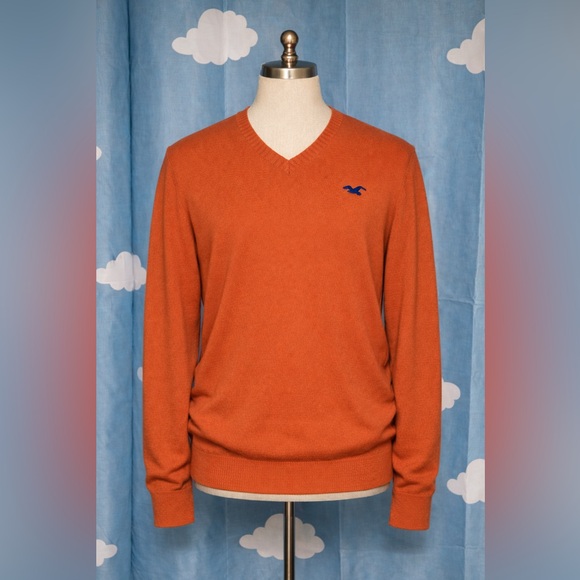 Hollister Other - NOS Hollister Y2K orange sweater. Blue logo. M